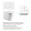 Dual Flush Rectangle Push Button Plate Compatible with TOTO YT920#WH