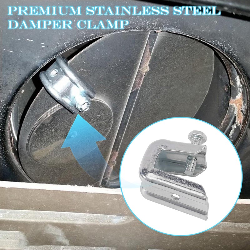 Fireplace Damper Clamp Stainless Steel Flue Stop Clamp for Gas