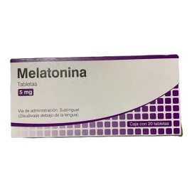 Melatonina Valeant 5 Mg 20 Tabs Sublingual Sabor Sin Sabor                                                                                            