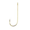 Eagle Claw 202EL-8 Light Aberdeen Wire Non-Offset Hook, Gold Finish,