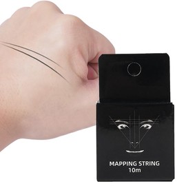 Eyebrow String Mapping - Tattoo Eyebrow Ruler, Brown Eyebrow Mapping | Symmetry Guide Tool, Mapping Thread, Precision Eyebrow Mapping Tool, Ink String (Black Line) for Perfect Eyebrow Alignment