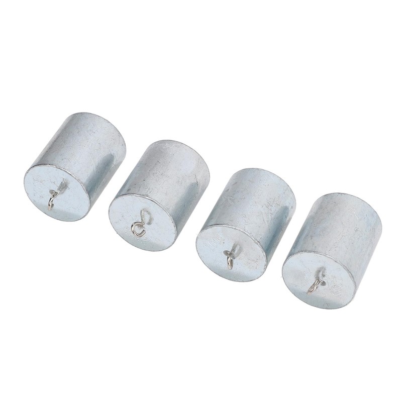 Double Hooked Weight Set, 4Pcs 200g 0.44lbs Chrome Plated Steel