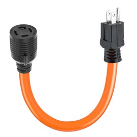 SURIEEN NEMA 5-15P to L14-30R Generator Welder Adapter Plug Cord 1.5FT, Household 15Amp to Generator Lock in 30Amp Inlet Transfer Switch Converter, STW 12AWG, ETL Listed