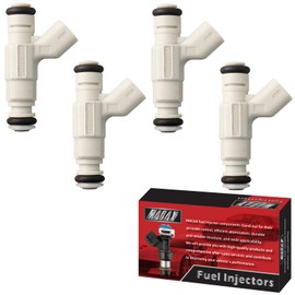 MACAX Set of 4 Fuel Injectors 4891345AA FJ499 Replacement Compatible with Chrysler Neon PT Cruiser Sebring Voyager Plymouth Neon Dodge Caravan Stratus SX 2.0 2.4L L4 - Replaces RL891345AA 812-12133