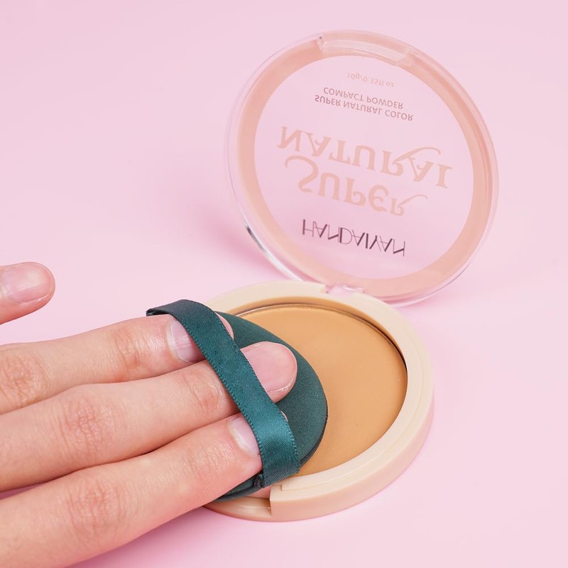 Natural Compact Powder, Waterproof Matt Powder Make-Up, Universal Make-Up Powder