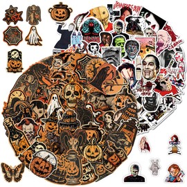 Stickers, 100PCS Waterproof Vinyl Sticker Cartoon Stickers Pack Movies Graffiti Sticker Horror Aesthetic Decal Graffiti Patches for Teens Kids Adults for Laptop Water Bottle Skateboard Guitar