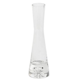 Transparent Glass Bud Vase Mini Floral Vase with Small Mouth Slim Waist Glass Flower Container Single Stem Holder for Office Home Hotel Dining Table Decor