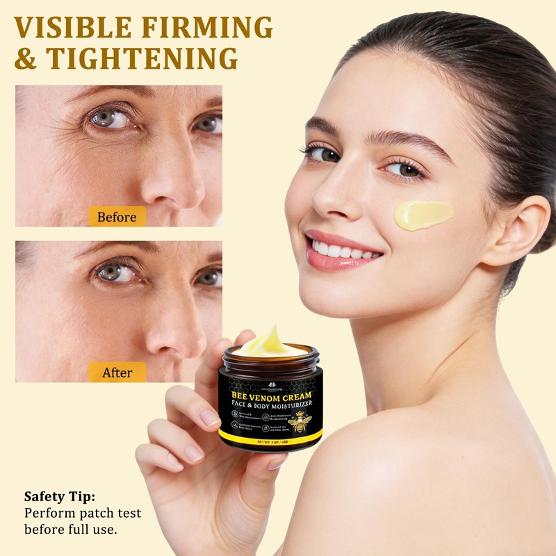 CHEOKINGBA 2PCS Bee Venom Skin Cream for Face & Body,
