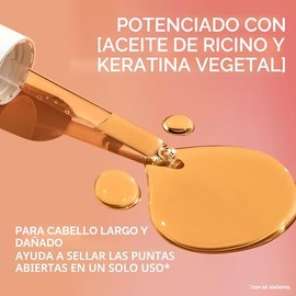 L'Oreal Paris Elvive Dream Lengths Champú Restaurador con Aceite de Ricino Fino y Vitaminas B3 y B5 para Cabello Largo y Dañado, Repara Visiblemente e