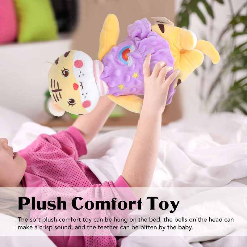 Plush Comfort Toy Teether Chewable 3D Granular Touch Cartoon Design
