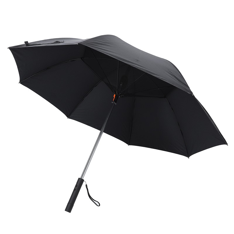 Cooling Fan Umbrella UV Guard Sun Blocking 2600mAh USB Rechargeable