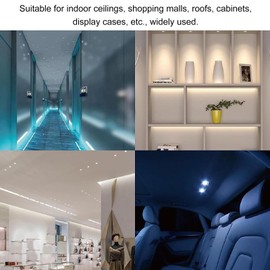 Pack of 2 Spotlights, LED Recessed Spotlights, 1 Watt, 80 lm, Mini LED Recessed Spotlight, Small LED Spotlight for Jewellery Display Case, 12 VDC Mini LED Spotlight, Jewellery Interior Display