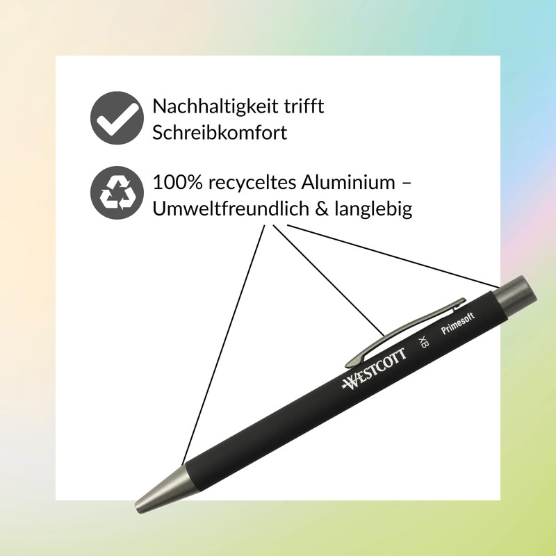 Westcott PRIMESOFT Ballpoint Pen Pack of 5 Mix | GRS