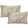 Softta Paisley Design Khaki 1 Pair Pillow Cases (no Filling