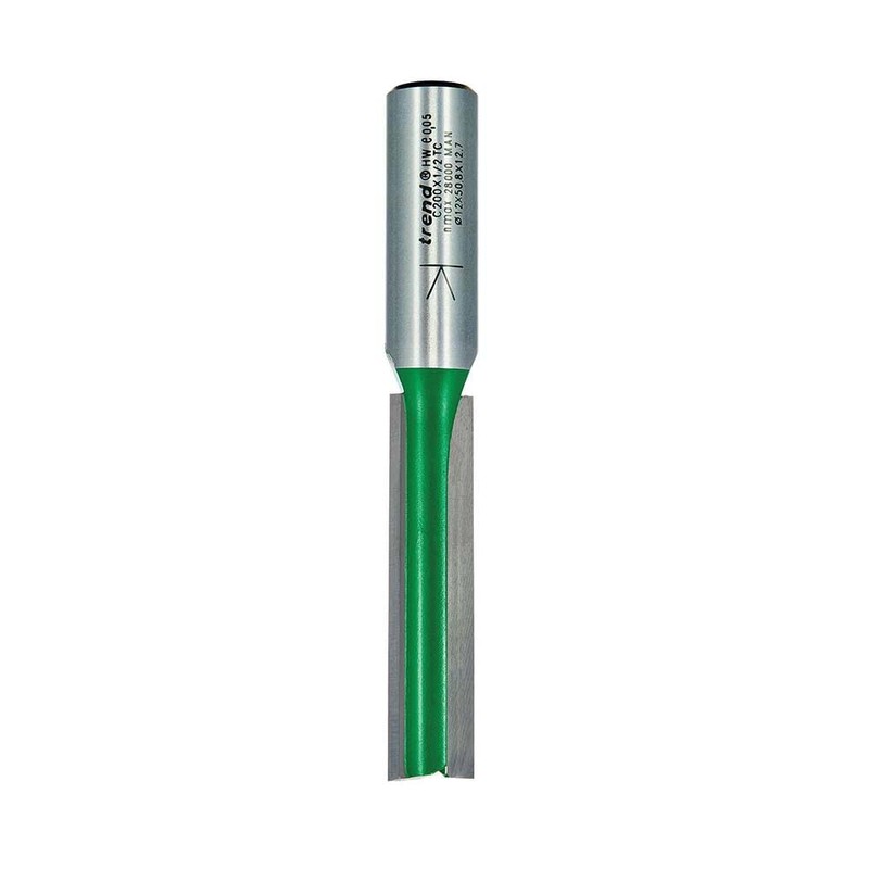 Trend CraftPro Straight Two Flute Router Cutter Bit, 1/2 Inch