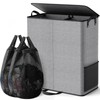 SmartTrends Large Double Laundry Hamper with Lid, Removable Bags &