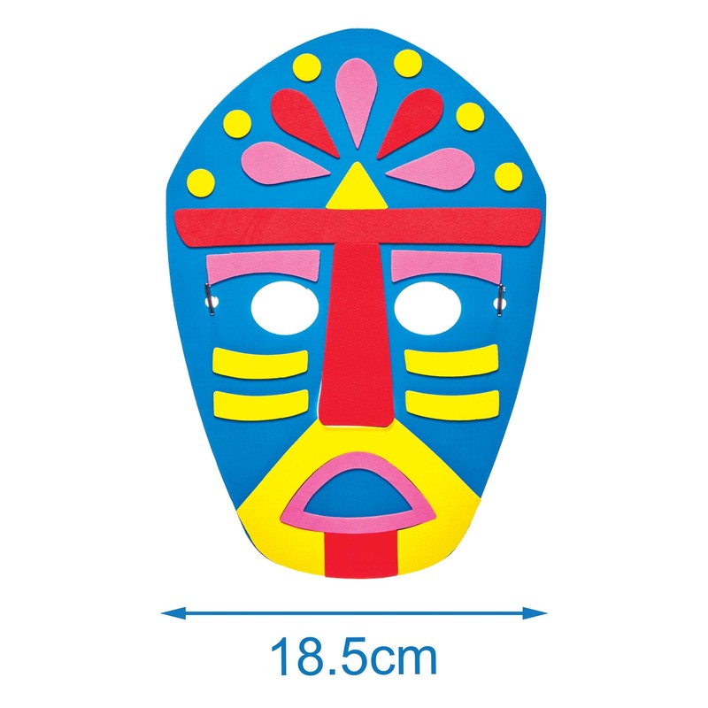 Baker Ross FN013 Tribal Mask Kits - Pack of 8,