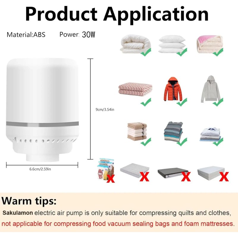 Electric Air Pump for Vacuum Storage Bags – American Plug