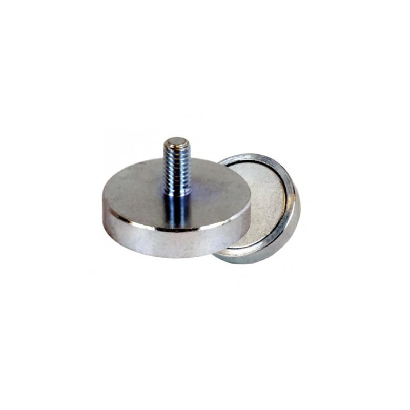 Eclipse Magnetics Neodymium Shallow Pot Magnet with External Thread 10