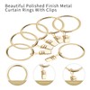 40 Pcs 1.5" Metal Curtain Rings with Clips Curtain Rod