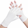 4 pares de guantes de algodón blanco, diseño sin dedos,