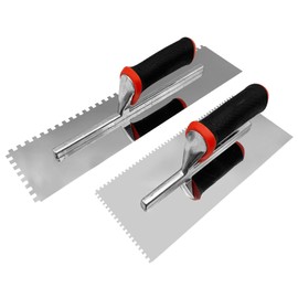 WYXDSDEV Square Notched Tile Trowel Set, 2pcs Stainless Steel Tile Concrete Tools (11" X 4.5"+15.75" X 3.9") Masonry Hand Kit for Wall Floor Tiling Installation
