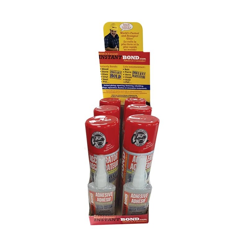 Instant Bond Super Fast Strongest Glue & Accelerator Small Kit