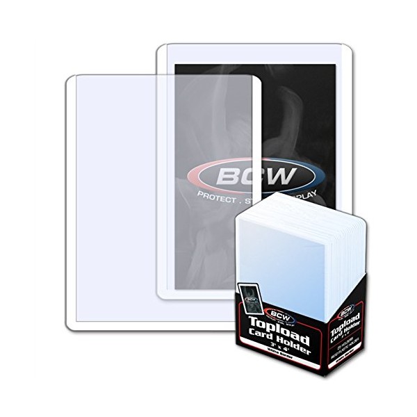 3X4 Topload Card Holder - White Border - 25ct Pack