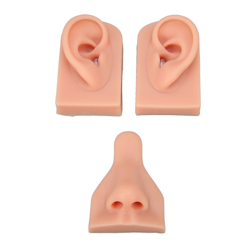 Silicone Piercing Practice Model Simulation Soft Flexible Nose Ears Model