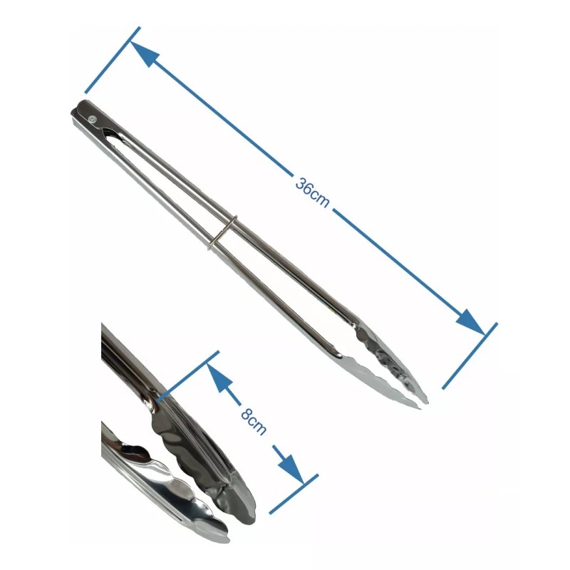 Lion Tools 6 Pinzas Multiusos 36cm Acero Inoxidable Para Cocina