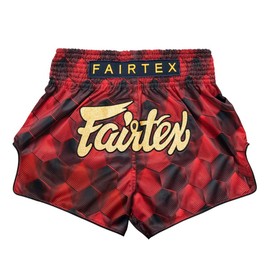 Fairtex Slim Cut Muay Thai Boxing Shorts - BS1919 (Stealth Red, Large)