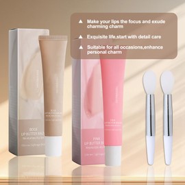 Lip Butter Balm, Conditioning Lip Mask for Instant Moisture,Lip Balm For Dry and Chapped Lips (Pink Grey)