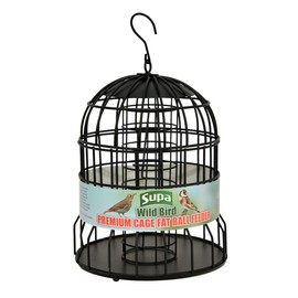 Supa Premium Wild Bird Cage Fat Ball Feeder, Deters Squirrels and Larger Birds Such As Doves & Pigeons