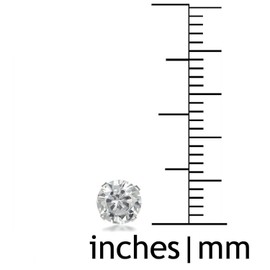 5MM Classic Brilliant Round Cut Cubic Zirconia (CZ) Sterling Silver Solitaire Stud Earrings/Ear Studs for Women Ladies Girls - Birthstone Earrings - AQUAMARINE BLUE. 5-AQUA