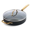 Blue Diamond 4QT Saute Pan with Lid, Non Toxic Induction