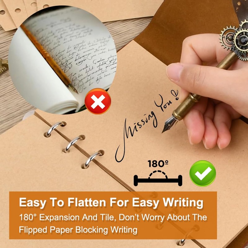 Pack of 3 Refill Paper A5 Refillable, 135 Sheets A5
