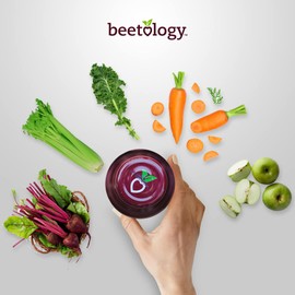 Beetology Organic Beet and Veggie Juice 8.45oz (6 Pack) | 100% Cold Pressed | Heart Healthy | Nutrient Packed Vegetable Juice | Vibrant Flavor
