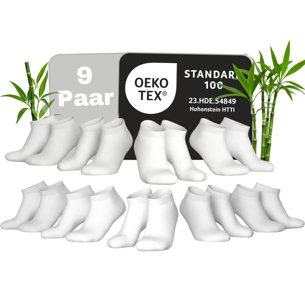 MEDOLY Sneaeker Bamboo Trainer Socks (9 Pairs) Against Sweaty Feet,