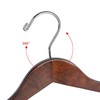 Luxury Wide Shoulder Wooden Hangers 2 Pack, with Locking Bar,