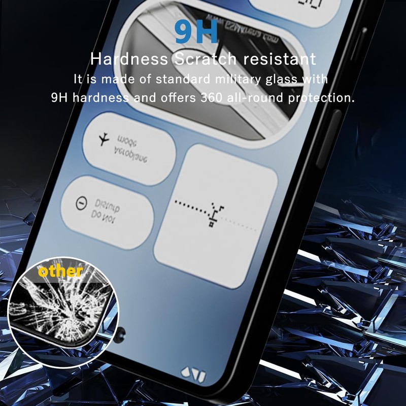Cmiuubrer 2 Pack Privacy Tempered Glass for Nothing Phone (3a)