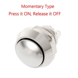 E Support 12mm Anti Vandal Momentary Metal Push Button Toggle Switch Pack of 5