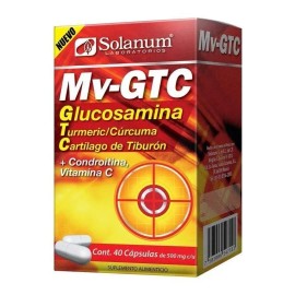 Glucosamina Cúrcuma Cartílago Tiburón Solanum Cápsulas 40 Unidades Vegano