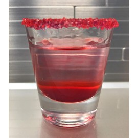 Snowy River Red Cocktail Sugar - Kosher Certified Naturally Colored Red Cocktail Rimmer (2oz Bottle, Medium Crystal)