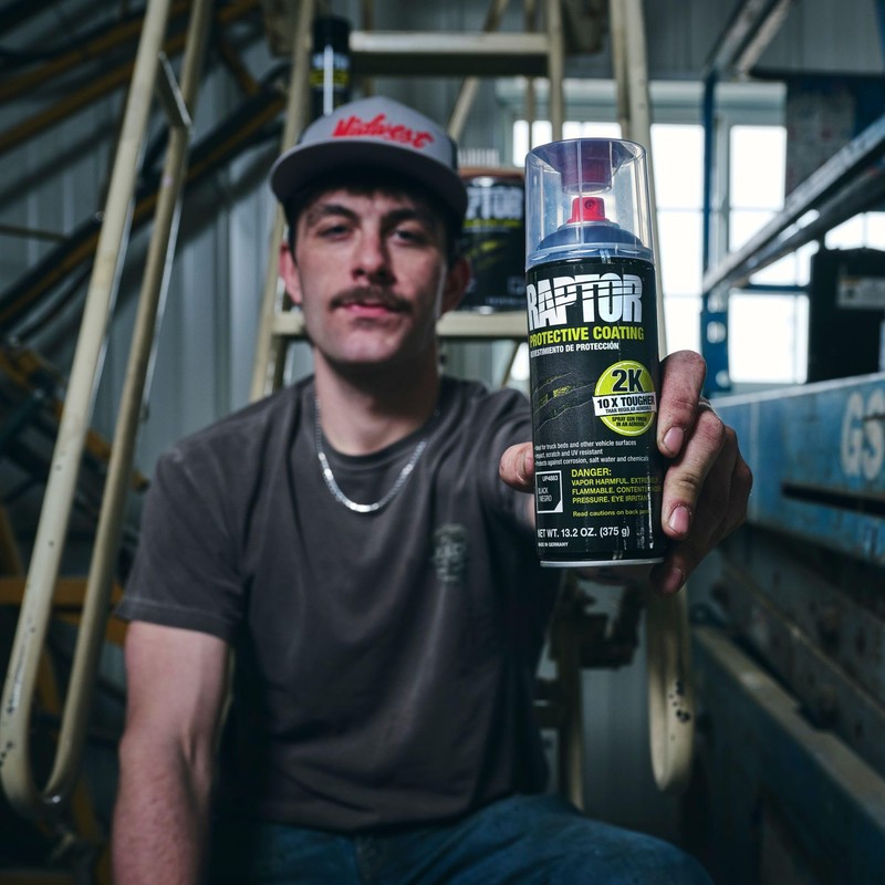 Raptor 2K Bedliner Aerosol, Protective Coating, Spray-On Truck Bed Liner,