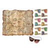 Pirate Treasure Map Party Game (mask & 12 flags included)