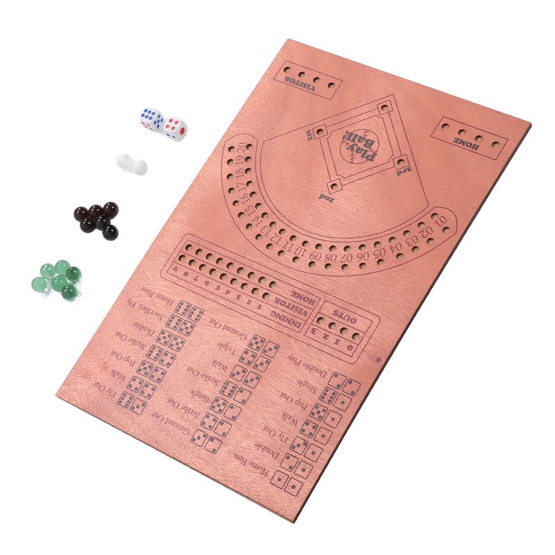 Baseball Dice Board Game Wooden Fun Baseball Battle Table Game