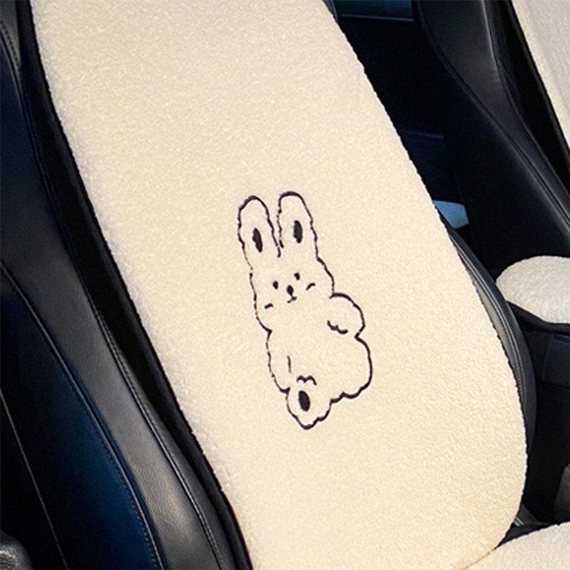 Car Back Support Cute Cartoon Style Skin Friendly Berber Fleece