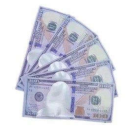 3.5g Smell Proof 50ct Mylar Bag Special currency Cartoon Pattern, Resealable Candy Bags, Gummies Bags, Storage Baggies, Party Gift Bags - Choose Design: 100 Dollar