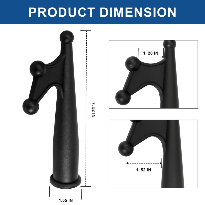 HWEIUA Boat Hook Attachment for Extension Pole, Floating & Rugged