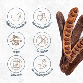 Carob Ground Monte Nativo (500 g) - Carob Powder - Gently Dried Carob Gum - Carob Powder - Aromatic and Delicious Carob Powder